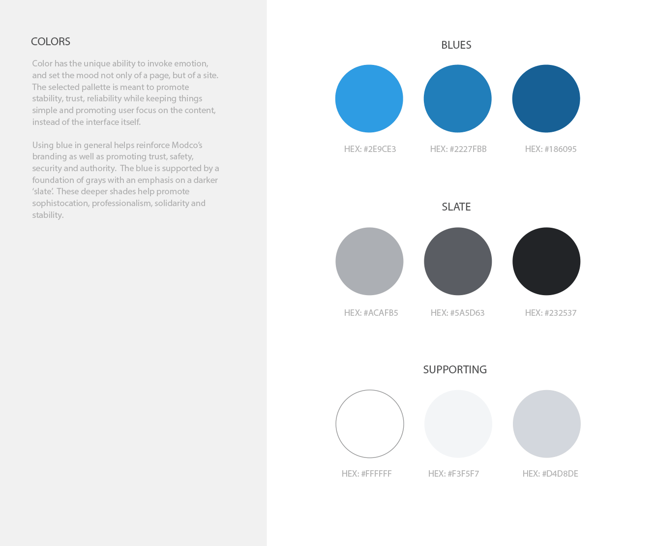 Styleboards for Modco